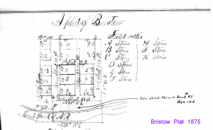 Bristow, Indiana Plat Map 1875