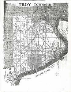 Troy Township Map 1861